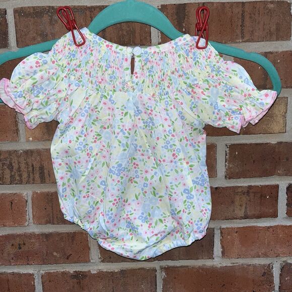 Girls 3-6 Months Easter Bunny Peter Cottontail Romper Outfit - Picture 4 of 8